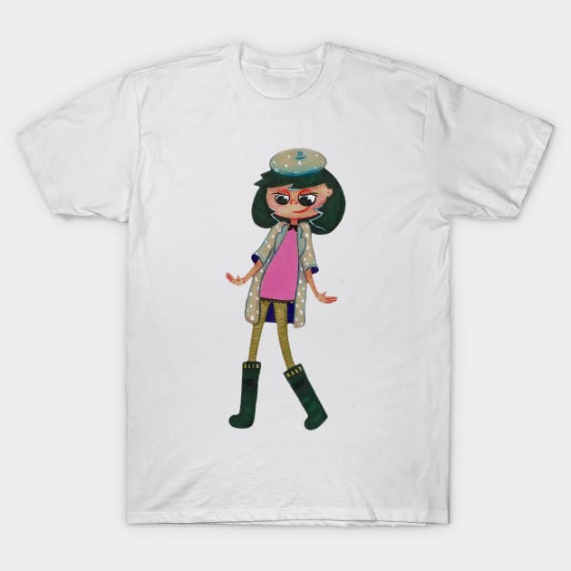 girl in boots T-Shirt by tetiana12.art